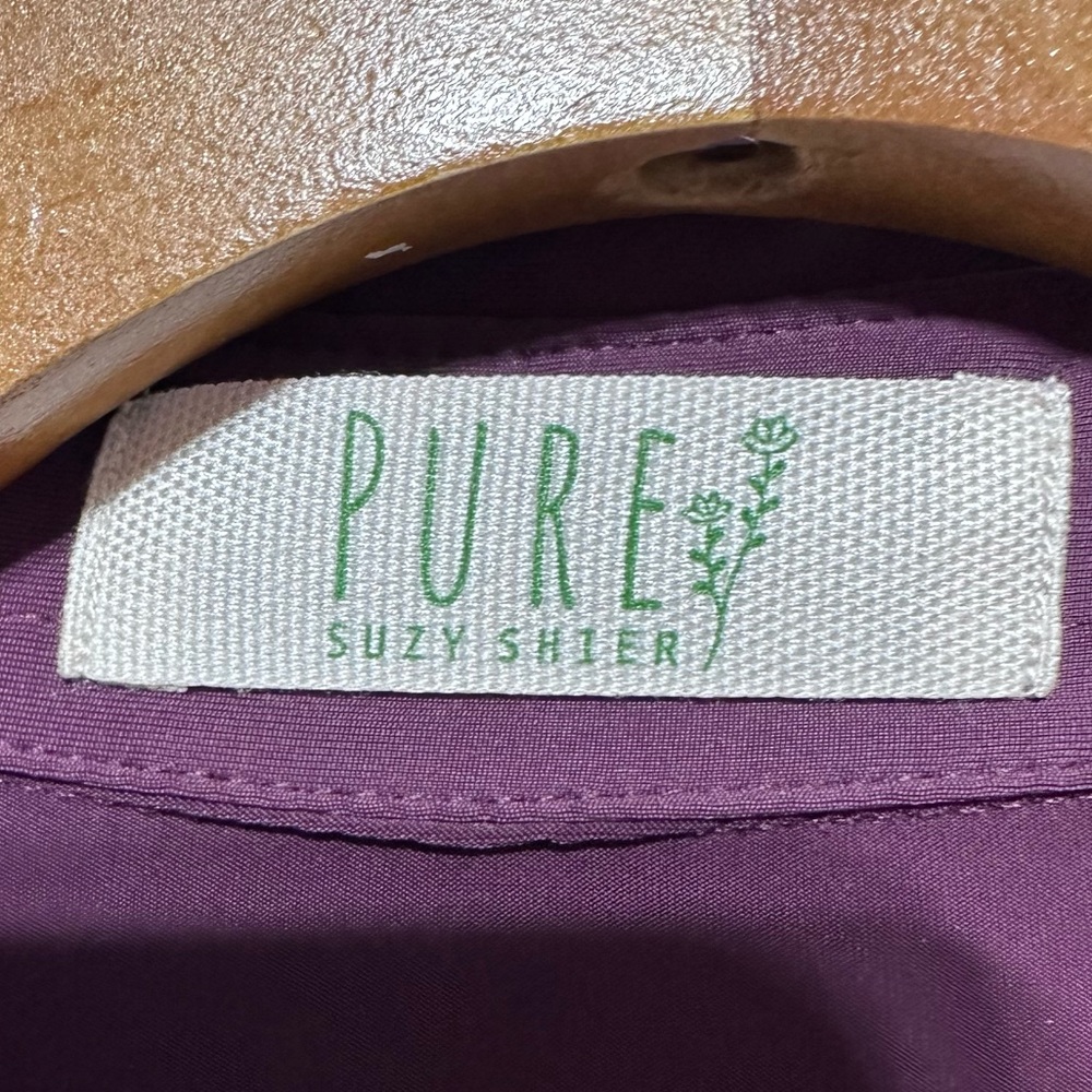 Pure Suzy Shier Purple Shirt Top Size Small - Picture 11 of 12